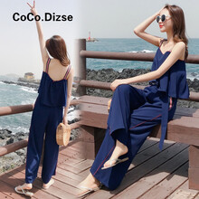 CoCo.Dizse 高腰 闊腿褲 女 長(zhǎng)褲 休閑褲