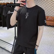 宝参人（Baoshenren） 短袖 男士T恤 MT1010黑色 
