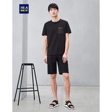 海瀾之家（HLA） 短袖 男士T恤 黑色(C3) 