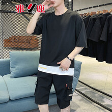 雅鹿 短袖 男士T恤 LM-TZ740黑色 