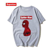supretee 短袖 男士T恤 灰色蜘蛛俠 