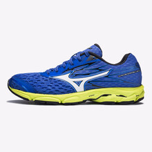 美津濃（MIZUNO）跑步鞋炫目藍(lán)/白/檸檬綠 42