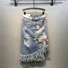怎么樣,牛仔裙,花朵,花朵,牛仔裙