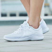 耐克（NIKE）跑步鞋908988-100白+白+銀灰色 