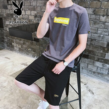 花花公子（PLAYBOY PHYSICAL） 短袖 男士T恤 6261深灰色 