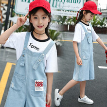 大童女背帶褲夏