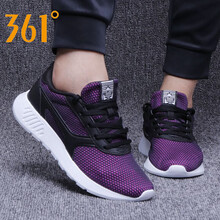 361度跑步鞋烏黑色/杜鵑紫 44，35，36，37，38，39，40