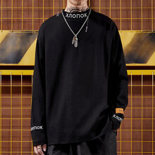 曉衷（xiaozhong） 長(zhǎng)袖 男士T恤 黑色 
