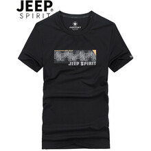 Jeep 短袖 男士T恤 1015黑色 