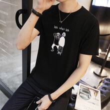 胤笙記 短袖 男士T恤 黑色 XL，4XL，5XL，L，M，XXL，XXXL