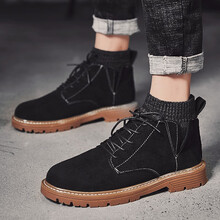 百狄（BYETIVE）男士D851黑色  加絨 系帶 39