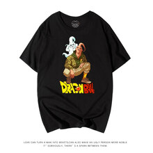 萌朵麗啦 短袖 男士T恤 黑色 橙衣悟空 