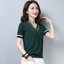 女打底衫v領(lǐng)螺紋