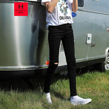 好布衣（HAOBUYI） 修身褲 青春休閑 男士牛仔褲
