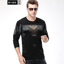 T ARMANI GIREDEARN 長袖 男士T恤 BF110-C218黑色 