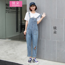 減齡牛仔背帶褲，微胖妹子的福音