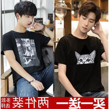 尊尚鳥（ZunshangniaO） 短袖 男士T恤 沙皮狗黑 三角貓黑 
