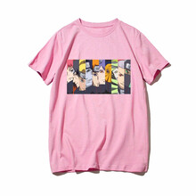 萌朵麗啦 短袖 男士T恤 粉色(彩色火影全員） 