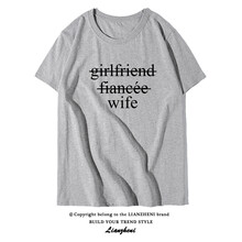 鄧尼斯 短袖 男士T恤 wife灰色圓領(lǐng)T恤 