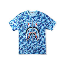 A BATHING APE 短袖 男士T恤 藍(lán)色迷彩 