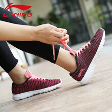 李寧（LI-NING）跑步鞋新基礎(chǔ)黑/熒光炫粉BL034-4(女) 