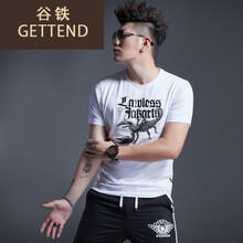 谷鐵（GETTEND） 長袖 男士T恤 白 