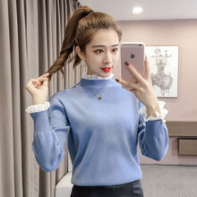 圓領(lǐng)短款毛衣，微胖妹子的好幫手