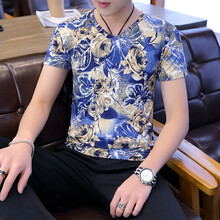 UYUK 短袖 男士T恤 玫瑰金 