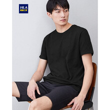 海瀾之家（HLA） 短袖 男士T恤 黑色(F4) 