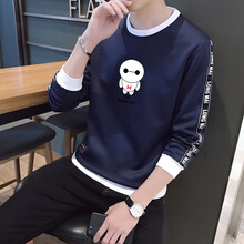 范加爾（FANJIAER） 長袖 男士T恤 藏青色 XL，L，XXXL，加大，M，XXL