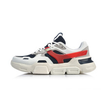 李寧（LI-NING）跑步鞋米白色/廣東藍(lán)/風(fēng)鈴灰 