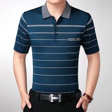 以柒 短袖 男士T恤 藍色 