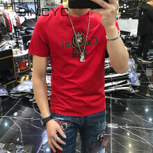 SIN.CYC 短袖 男士T恤 紅色 