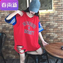 時(shí)尚印花短袖，微胖女神的小心機(jī)