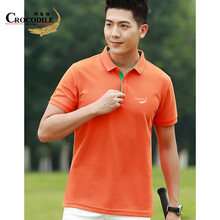 鱷魚(yú)恤（CROCODILE） 短袖 男士T恤 ZQ7157 桔色 