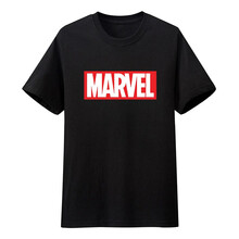 GRASSRUMER 短袖 男士T恤 MARVEL 黑色 