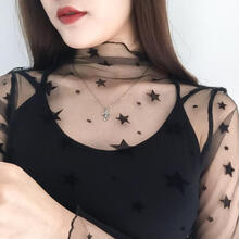女款高領(lǐng)打底網(wǎng)衫