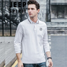 Jeep 短袖 男士T恤 1091長(zhǎng)袖白色 