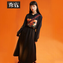 森宿 人物，碎花 印花 連衣裙