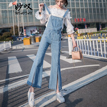 百搭牛仔背帶褲，微胖女生的福音