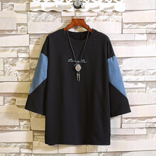 森馬（SEnMA） 五分袖 男士T恤 黑色官網(wǎng)旗艦店 