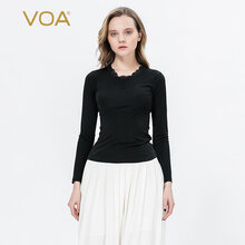 VOA 蕾絲 短袖 T恤 女 V領(lǐng)