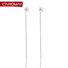 CAROMAY耳線925銀，珍珠母貝