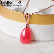 水晶紅紋石吊墜