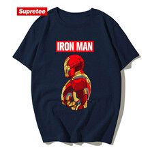 supretee 短袖 男士T恤 藏青色鋼鐵俠 