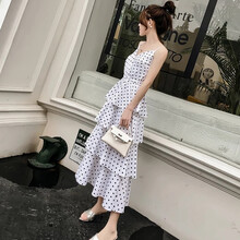 奢單（SERTIUSA） 圓點 拼接 連衣裙