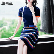 元素,樣式,新款,流行,短裙,趨勢,藍(lán)色,針織