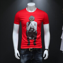 瑞火 短袖 男士T恤 紅色932 