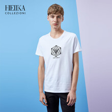 海一家（Hieiika） 短袖 男士T恤 米白花紋V4 