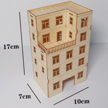diy手工沙盘建筑模型材料场景道具房屋城市学校办公楼房拼装模型 4号
